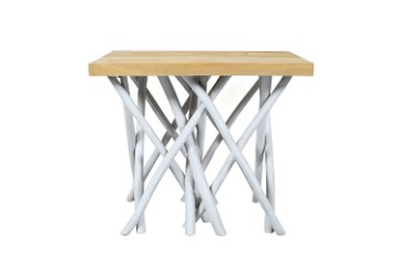 Picture of NATURA Solid Teak Wood Rectangle Side Table