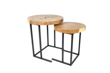 Picture of NATURA Mungur Wood Nesting Coffee Table Set