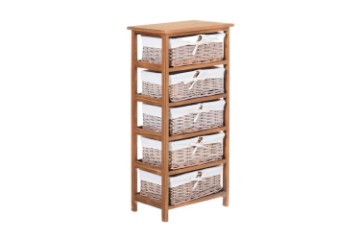 Picture of [FLOOR MODEL CLEARANCE] SIENA 5 Drawers Cabinet (Wicker Basket)