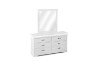 Picture of [FLOOR MODEL CLEARANCE] LOUIS 6-Drawer Dresser and Mirror with LED Lighting (White)