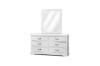 Picture of [FLOOR MODEL CLEARANCE] LOUIS 6-Drawer Dresser and Mirror with LED Lighting (White)