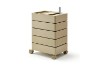 Picture of [FLOOR MODEL CLEARANCE] GALEN Rotating 5 Tier Utility Drawer Wheel Trolley - Khaki
