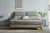 Picture of  [FLOOR MODEL CLEARANCE] ROMEO Queen Size Genuine Leather Bed Frame (Light Grey)