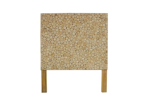 Picture of MICA Acacia Wood Freestanding Headboard with Round Wood Slice Panel in King Single Size (105×135cm)