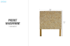 Picture of MICA Acacia Wood Freestanding Headboard with Round Wood Slice Panel in King Single Size (105×135cm)