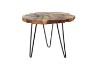 Picture of 659-035 NATURA Solid Teak Wood Freeform Side Table with Icy Glass Inlay