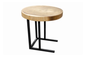 Picture of NATURA Solid Mungur Wood Round Side Table