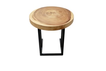 Picture of NATURA Solid Mungur Wood Round Side Table