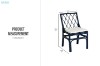Picture of BRIGHTON Teak Wood & Rattan Dining Chair (Navy Blue) - Each
