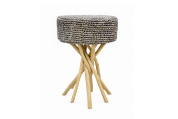 Picture of LIBERTE D37 Twig Wood Side Table with Raffia