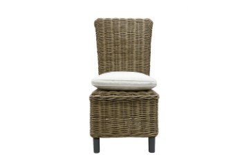 Picture of SAMURAI Acacia Wood Dining Chair with Full Kubu Grey Original Weave