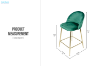 Picture of LUMI Bar Stool with Footrest - Each