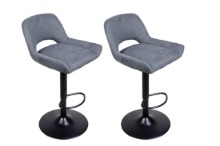 Picture of MARA  Adjustable Swivel Gas Lift Bar Stool - 2 Chairs in 1 Carton