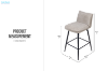 Picture of MIA Bar Stool with Footrest - Each