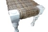 Picture of NEVADA 140 Full Grey Kubu Original Weave Seat Bench with Solid Acacia Wood Legs