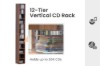 Picture of ROVELLE 21x176cm Slimline 12-Tier Display Shelf/CD Storage Shelf