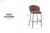 Picture of CIAN Bar Chair with Footrest - 2 Chairs in 1 Carton
