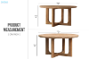Picture of LUMBER Reclaimed Pine Wood Round Dining Table - D150