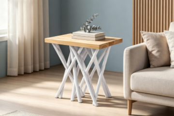 Picture of NATURA Solid Teak Wood Rectangle Side Table