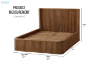 Picture of RILMOND Reclaimed Pine Wood Bed Frame - Queen Size