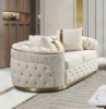 Picture of  [FLOOR MODEL CLEARANCE]  PIEDMONT 2 Seater  Chesterfield Velvet Sofa (Beige)