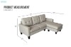 Picture of HAXTON Reversible Sectional Sofa (Khaki)