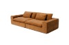 Picture of   [FLOOR MODEL CLEARANCE]  ELDEL Chenille Fabric Compressed Sofa with Ottoman (Brown)