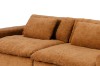 Picture of   [FLOOR MODEL CLEARANCE]  ELDEL Chenille Fabric Compressed Sofa with Ottoman (Brown)