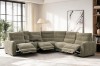 Picture of HIGHLAND Dual Motor Power Reclining Sectional Sofa with Storage Console & Swivel Tray Table & Bluetooth Speaker & USB - Water Resistant