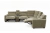 Picture of HIGHLAND Dual Motor Power Reclining Sectional Sofa with Storage Console & Swivel Tray Table & Bluetooth Speaker & USB - Water Resistant