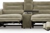 Picture of HIGHLAND Dual Motor Power Reclining Sectional Sofa with Storage Console & Swivel Tray Table & Bluetooth Speaker & USB - Water Resistant