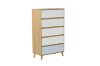 Picture of RENO 5-Drawer Tallboy (Solid Wood Legs)