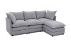 Picture of MELLOW Modular Sectional Sofa Range (Grey) - 4PC Combo Set (LAF Armchair + Armless + RAF Armchair + Ottoman)