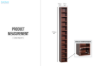 Picture of ROVELLE 21x176cm Slimline 12-Tier Display Shelf/CD Storage Shelf