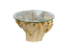 Picture of TAKARA D85 Tempered Glass Top Handcrafted Teak Root Coffee Table