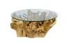 Picture of TAKARA D105 Tempered Glass Top Handcrafted Teak Root Coffee Table
