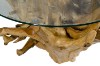 Picture of TAKARA D105 Tempered Glass Top Handcrafted Teak Root Coffee Table