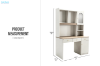 Picture of ZORA 120 3-Drawer 2-Door  Study Desk with shelf