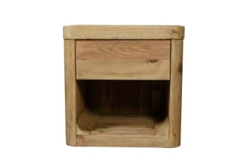 Picture of LUMBER 1-Drawer Reclaimed Pine Wood Bedside Table