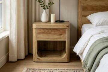Picture of LUMBER 1-Drawer Reclaimed Pine Wood Bedside Table