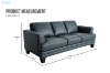 Picture of HUDSON Air Leather Sofa Range - 3 Seater