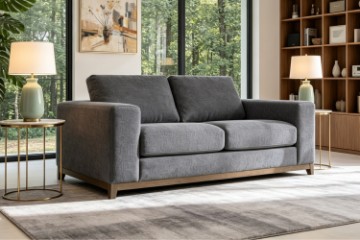 Picture of SIESTA Fabric 2 Seater Sofa (Dark Grey)