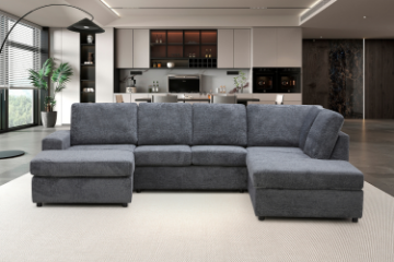 Picture of  [FLOOR MODEL CLEARANCE] WILLIAM Sectional Sofa with Ottoman - Chaise Facing Right