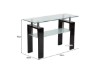 Picture of  [FLOOR MODEL CLEARANCE] HORIZON Glass Console Table (Black)