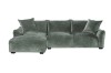 Picture of  [FLOOR MODEL CLEARANCE]ROTTERDAM Sectional Fabric Sofa (Green) - Chaise Facing Left