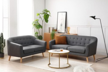 Picture of   [FLOOR MODEL CLEARANCE] BRACKE 3 Seater Fabric Sofa (Grey)