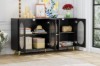 Picture of FIVEN 4-Door Buffet/Storage Cabinet (Black)