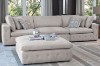 Picture of   [FLOOR MODEL CLEARANCE] SUSSEX Memory Foam 4 Seater Extra Large Sofa with Ottoman (Light Grey)