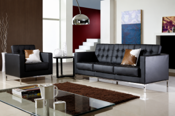Picture of   [FLOOR MODEL CLEARANCE] FLORENCE KNOLL Replica 1-Seater Sofa/Armchair in Italian Leather