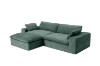 Picture of  [FLOOR MODEL CLEARANCE] ELDEL Chenille Fabric Compressed Sofa with Ottoman (Green)